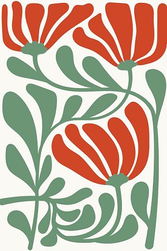 Abstracte bloemenposter #9