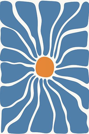 Abstracte bloemenposter #11