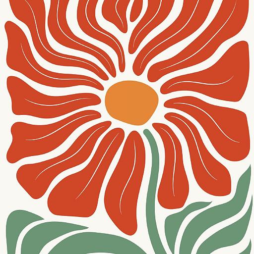 Abstracte bloemenposter #17
