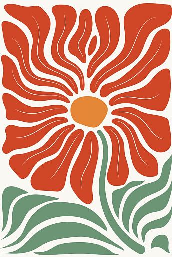 Abstracte bloemenposter #17