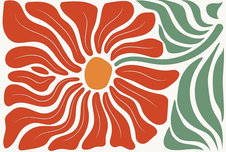 Abstracte bloemenposter #17