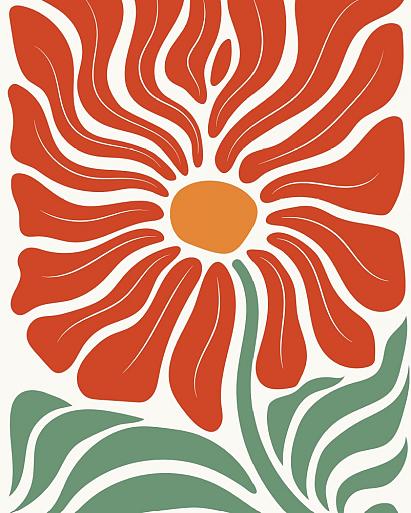 Abstracte bloemenposter #17