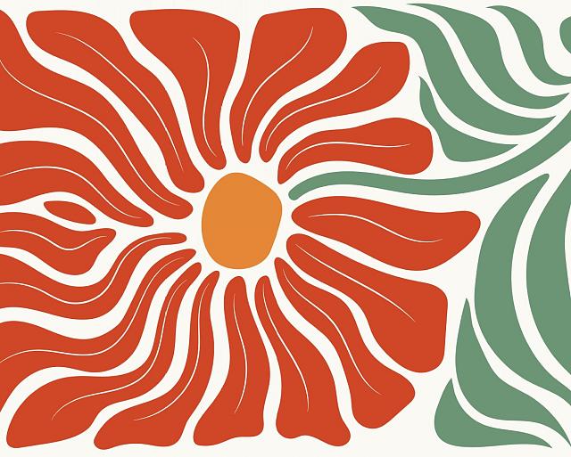 Abstracte bloemenposter #17