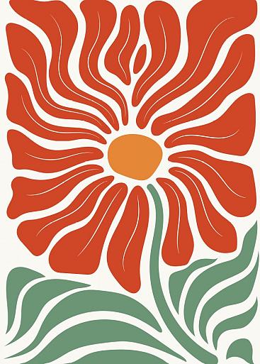 Abstracte bloemenposter #17