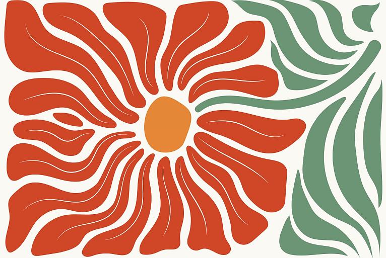 Abstracte bloemenposter #17