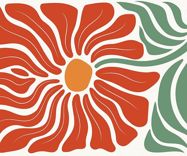 Abstracte bloemenposter #17