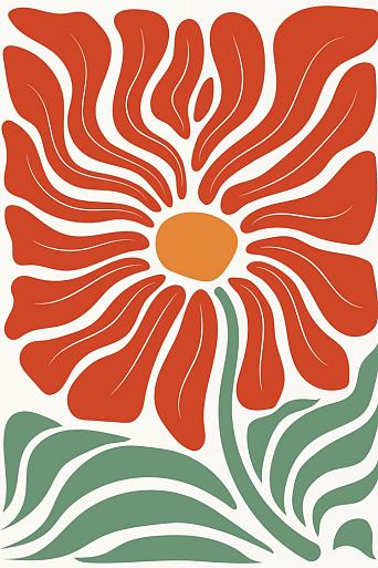 Abstracte bloemenposter #17