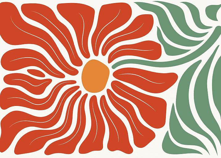Abstracte bloemenposter #17
