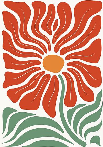 Abstracte bloemenposter #17