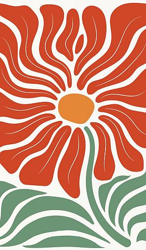 Abstracte bloemenposter #17