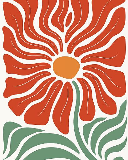 Abstracte bloemenposter #17