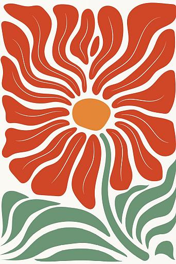 Abstracte bloemenposter #17