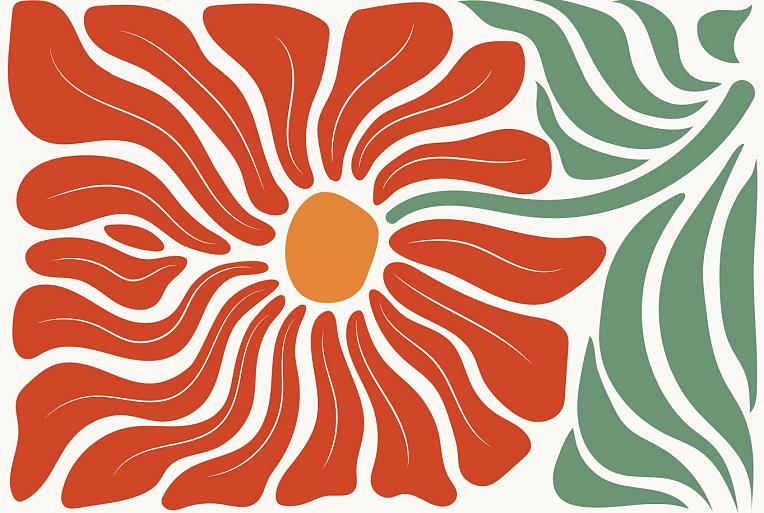 Abstracte bloemenposter #17