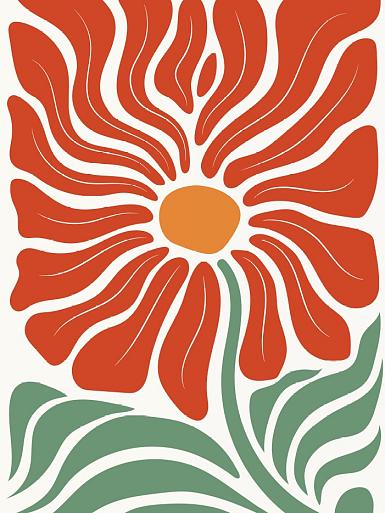 Abstracte bloemenposter #17