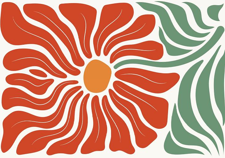 Abstracte bloemenposter #17