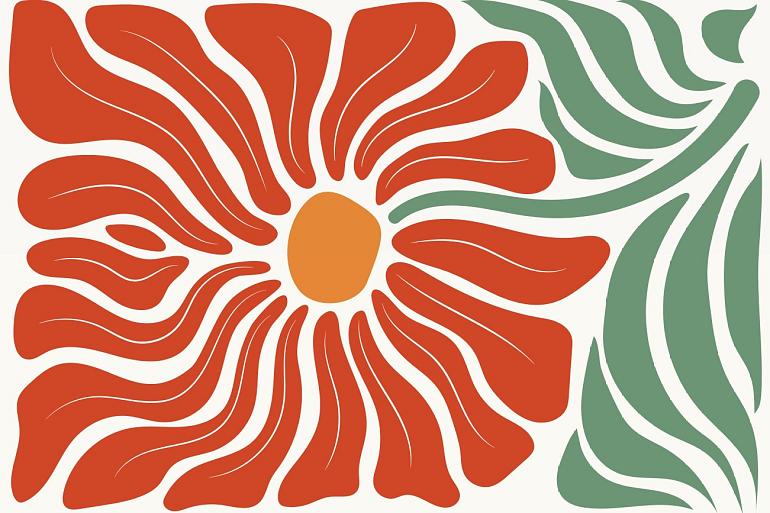 Abstracte bloemenposter #17