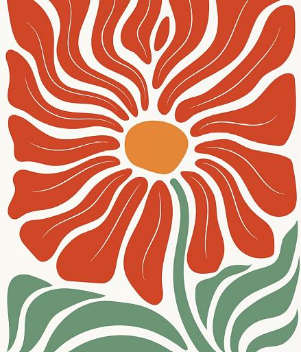 Abstracte bloemenposter #17