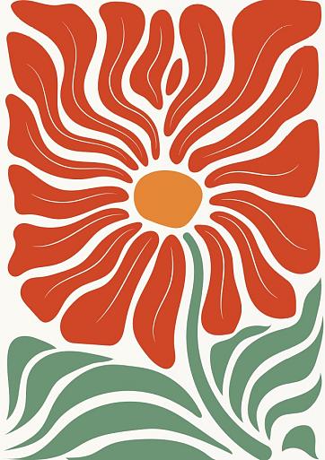 Abstracte bloemenposter #17