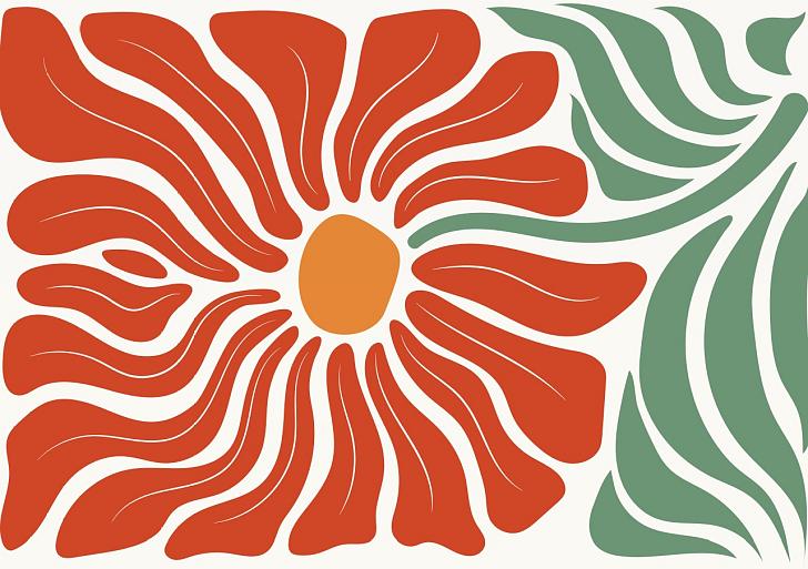Abstracte bloemenposter #17