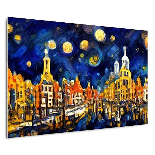 maanverlichte nacht geinspireerd op van gogh mock up forex liggend