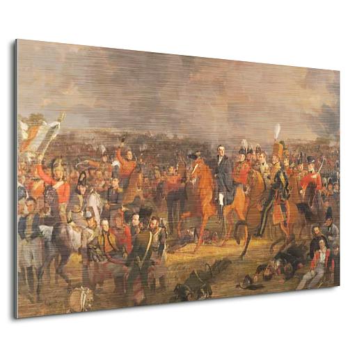 de slag bij waterloo mock up aluminium liggend