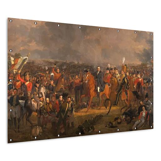 de slag bij waterloo mock up tuinposter liggend