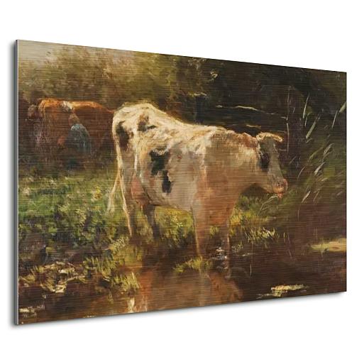 koe aan de slootkant mock up aluminium liggend