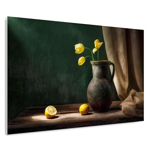 stilleven citroenen en tulp mock up forex liggend