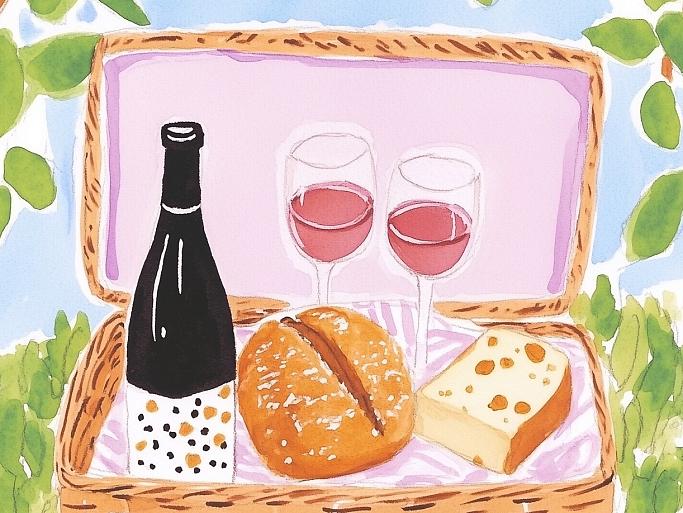 Picknickmand voor borrel