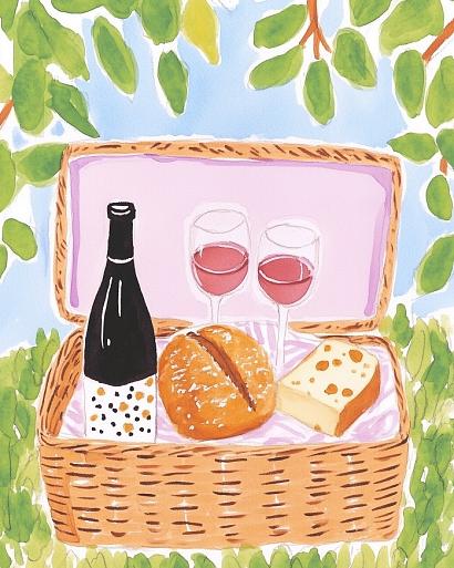 Picknickmand voor borrel