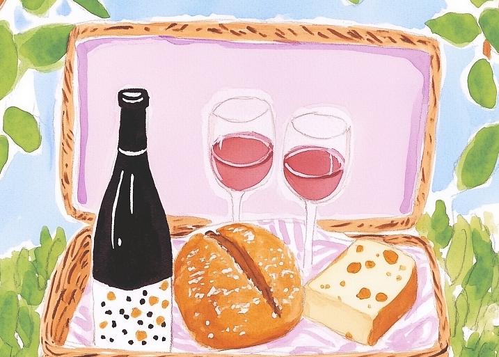 Picknickmand voor borrel