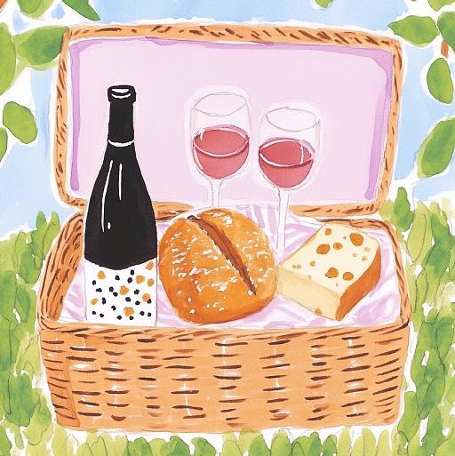 Picknickmand voor borrel