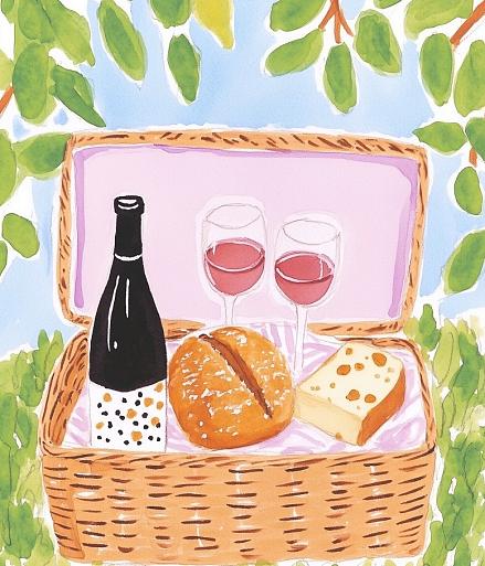 Picknickmand voor borrel