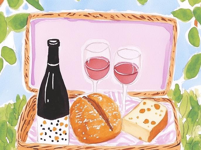 Picknickmand voor borrel