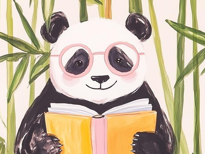 Lezende panda