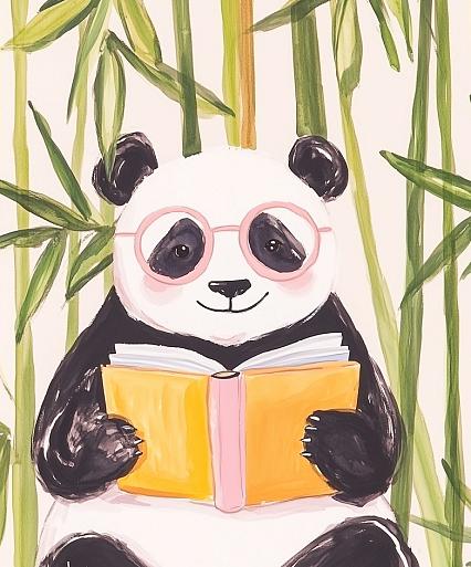 Lezende panda