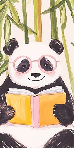 Lezende panda
