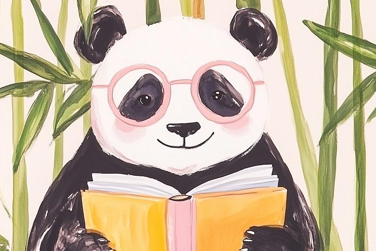 Lezende panda