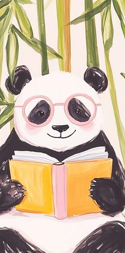 Lezende panda