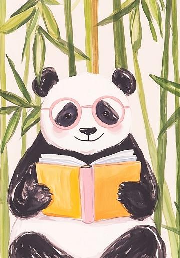 Lezende panda