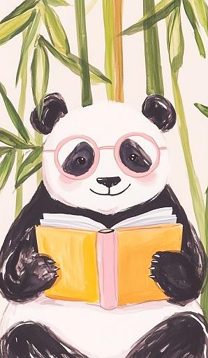 Lezende panda
