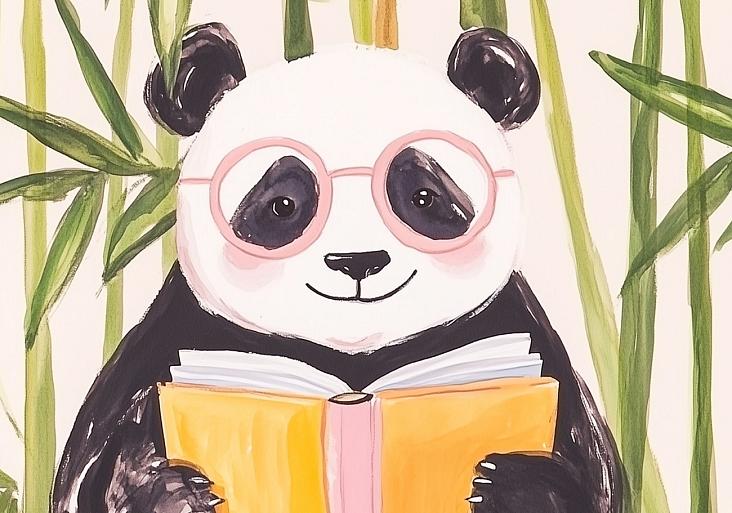 Lezende panda