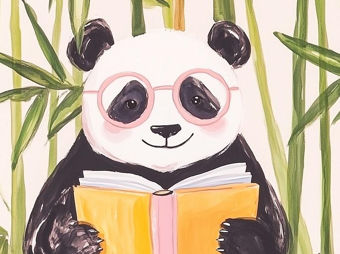 Lezende panda
