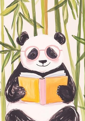 Lezende panda