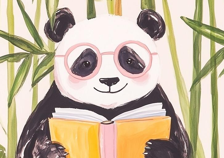 Lezende panda