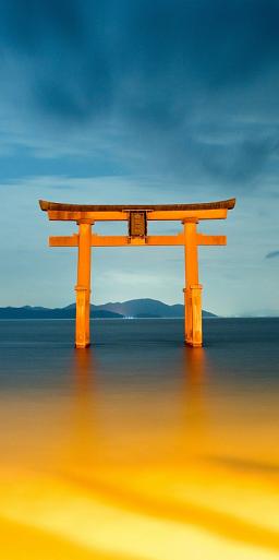 Shirahige Jinja, in Takashima, Shiga, Japan