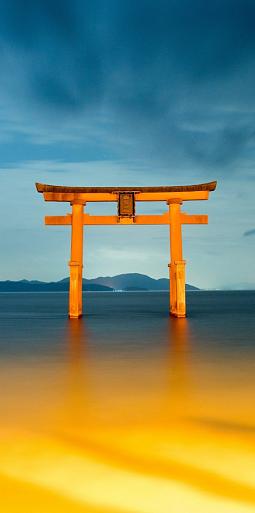 Shirahige Jinja, in Takashima, Shiga, Japan