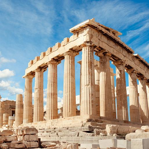 Parthenon op de Akropolis in Athene, Griekenland