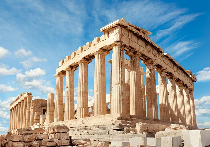 Parthenon op de Akropolis in Athene, Griekenland
