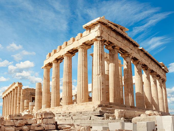 Parthenon op de Akropolis in Athene, Griekenland